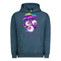 Pigment Midnight Navy psychedelic mushroom hippie magic fungus shrooms trance rave t shirt Urban Hoodie - linhVisuals
