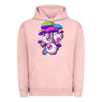 Pigment Salmon psychedelic mushroom hippie magic fungus shrooms trance rave t shirt Urban Hoodie - linhVisuals