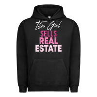 Pigment Black this girl sells real estate realtor real estate agent broker t shirt Urban Hoodie - linhVisuals