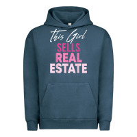Pigment Midnight Navy this girl sells real estate realtor real estate agent broker t shirt Urban Hoodie - linhVisuals