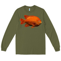 Army Green California Garibaldi Fish Long Sleeve Tee - RanaPortraitStore
