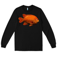 Black California Garibaldi Fish Long Sleeve Tee - RanaPortraitStore