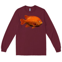 Burgundy California Garibaldi Fish Long Sleeve Tee - RanaPortraitStore
