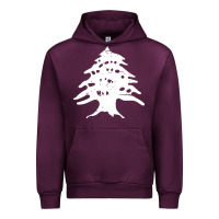 Mauve Wine retro lebanon cedar lebanese Urban Hoodie - linhVisuals