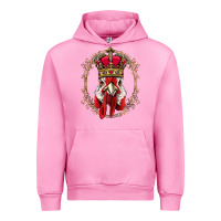 Fuchsia Pink chicken chick king chicken wearing crown queen chicken animal 228 roos Urban Hoodie - linhVisuals