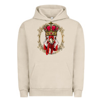 Pigment French Oak chicken chick king chicken wearing crown queen chicken animal 228 roos Urban Hoodie - linhVisuals