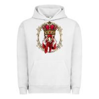 Pigment Lunar Rock chicken chick king chicken wearing crown queen chicken animal 228 roos Urban Hoodie - linhVisuals