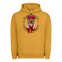 Pigment Peanut Butter chicken chick king chicken wearing crown queen chicken animal 228 roos Urban Hoodie - linhVisuals