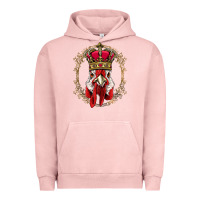 Pigment Salmon chicken chick king chicken wearing crown queen chicken animal 228 roos Urban Hoodie - linhVisuals