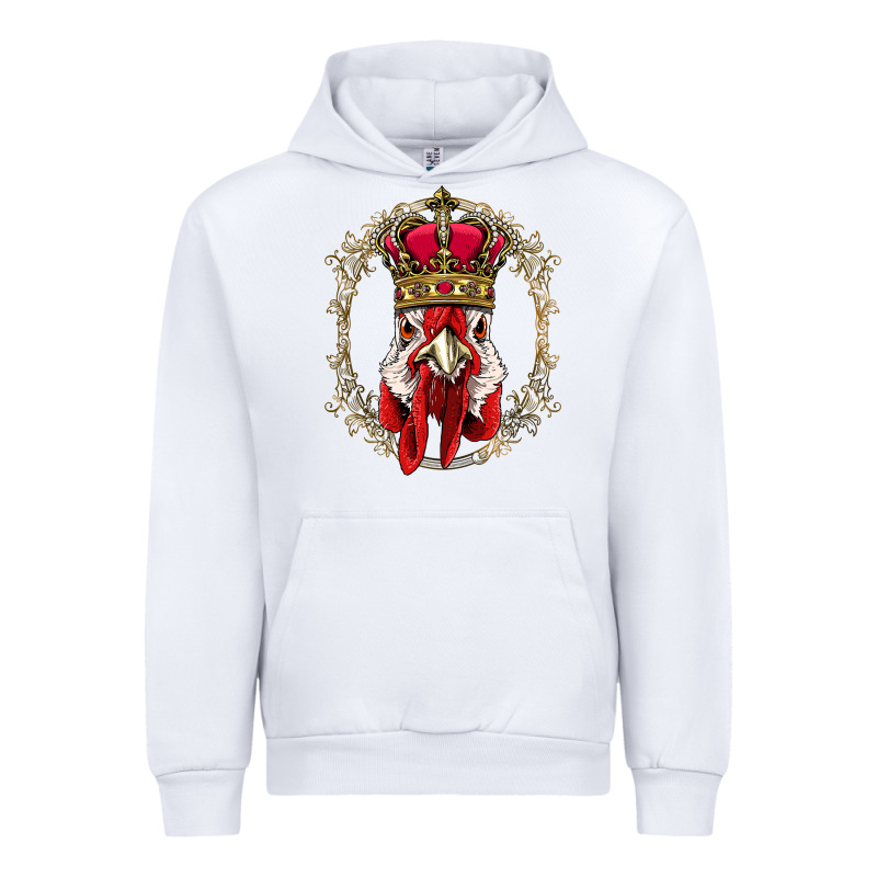 Chicken Chick King Chicken Wearing Crown Queen Chicken Animal 228 Roos Urban Hoodie by linhVisuals | Teevron