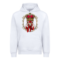 White chicken chick king chicken wearing crown queen chicken animal 228 roos Urban Hoodie - linhVisuals