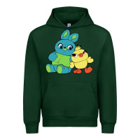 Forest Green bunny and ducky Urban Hoodie - linhVisuals