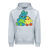 Heather Grey bunny and ducky Urban Hoodie - linhVisuals