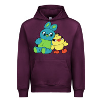 Mauve Wine bunny and ducky Urban Hoodie - linhVisuals