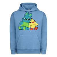 Pigment Pebble Blue bunny and ducky Urban Hoodie - linhVisuals