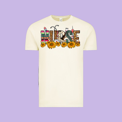 Western Nurse Sunflower Vintage Tee Designed By Fadigitalartstudio