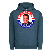Pigment Midnight Navy richard nixon president usa vote election campaign t shirt Urban Hoodie - linhVisuals