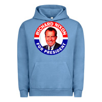 Pigment Pebble Blue richard nixon president usa vote election campaign t shirt Urban Hoodie - linhVisuals