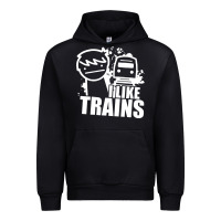 Black i like trains Urban Hoodie - linhVisuals