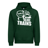 Forest Green i like trains Urban Hoodie - linhVisuals