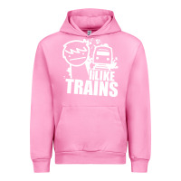 Fuchsia Pink i like trains Urban Hoodie - linhVisuals