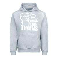 Heather Grey i like trains Urban Hoodie - linhVisuals