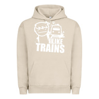 Pigment French Oak i like trains Urban Hoodie - linhVisuals