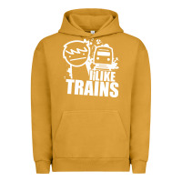 Pigment Peanut Butter i like trains Urban Hoodie - linhVisuals