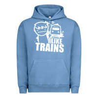 Pigment Pebble Blue i like trains Urban Hoodie - linhVisuals