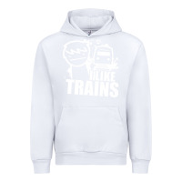 White i like trains Urban Hoodie - linhVisuals