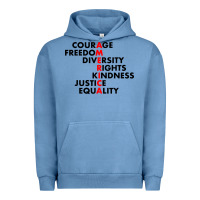 Pigment Pebble Blue anti trump resist Urban Hoodie - linhVisuals