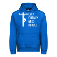 Cobalt even firemen need heroes lineworker powerline technician premium Urban Hoodie - linhVisuals