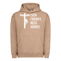 Pigment Burro even firemen need heroes lineworker powerline technician premium Urban Hoodie - linhVisuals