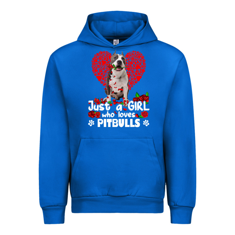 Pitbull Lover Dog Roses Funny Just A Girl Who Loves Pitbull 213 Pitbul Urban Hoodie by linhVisuals | Teevron