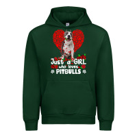 Forest Green pitbull lover dog roses funny just a girl who loves pitbull 213 pitbul Urban Hoodie - linhVisuals