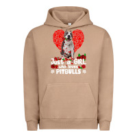 Pigment Burro pitbull lover dog roses funny just a girl who loves pitbull 213 pitbul Urban Hoodie - linhVisuals