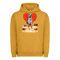 Pigment Peanut Butter pitbull lover dog roses funny just a girl who loves pitbull 213 pitbul Urban Hoodie - linhVisuals