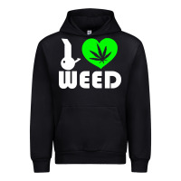 Black i love weed fun Urban Hoodie - linhVisuals