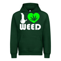 Forest Green i love weed fun Urban Hoodie - linhVisuals