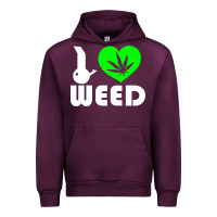 Mauve Wine i love weed fun Urban Hoodie - linhVisuals