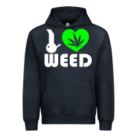 Navy i love weed fun Urban Hoodie - linhVisuals