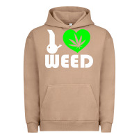 Pigment Burro i love weed fun Urban Hoodie - linhVisuals
