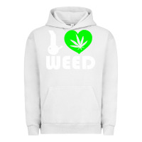 Pigment Lunar Rock i love weed fun Urban Hoodie - linhVisuals