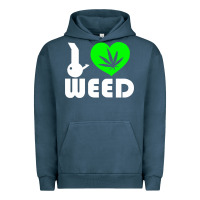 Pigment Midnight Navy i love weed fun Urban Hoodie - linhVisuals