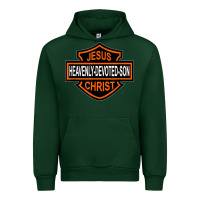Forest Green enjoy jesus christ heavenly devoted son parody religious tee t shirt Urban Hoodie - linhVisuals