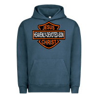 Pigment Midnight Navy enjoy jesus christ heavenly devoted son parody religious tee t shirt Urban Hoodie - linhVisuals