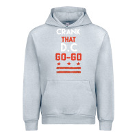 Heather Grey vintage washington d.c crank that go go music design gift. t shirt Urban Hoodie - linhVisuals
