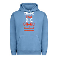 Pigment Pebble Blue vintage washington d.c crank that go go music design gift. t shirt Urban Hoodie - linhVisuals