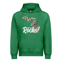 Emerald great lakes shaped men women petoskey stone michigan rocks pullover ho Urban Hoodie - linhVisuals