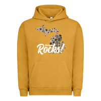 Pigment Peanut Butter great lakes shaped men women petoskey stone michigan rocks pullover ho Urban Hoodie - linhVisuals